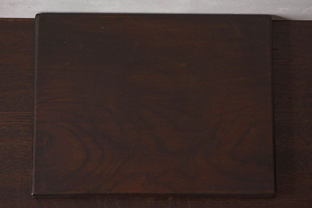 アンティーク雑貨　明治大正期　総ケヤキ材　力強い木目が印象的な花台