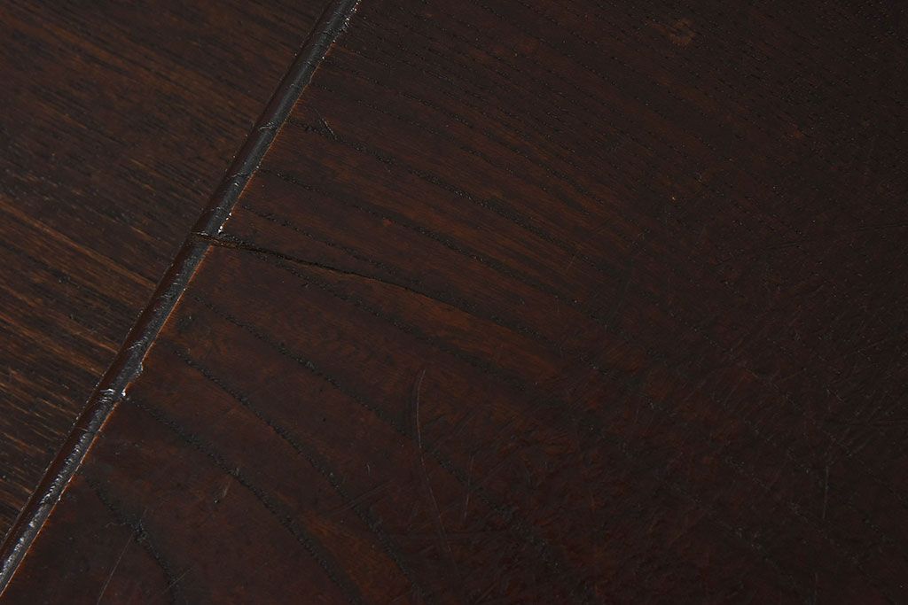 アンティーク雑貨　明治大正期　総ケヤキ材　力強い木目が印象的な花台