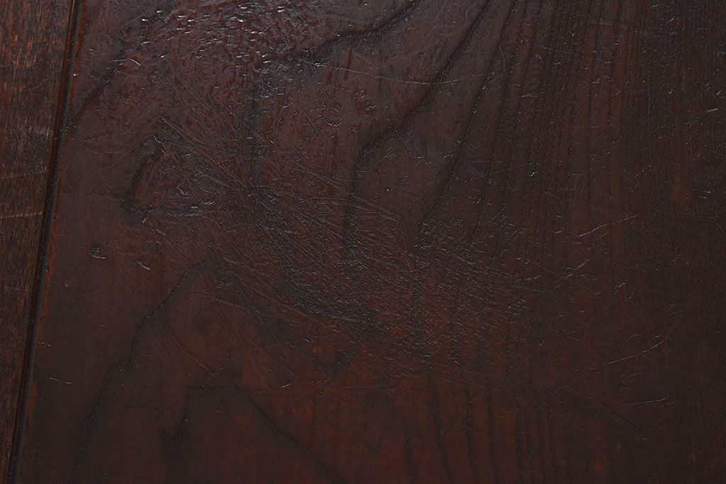 アンティーク雑貨　明治大正期　総ケヤキ材　力強い木目が印象的な花台