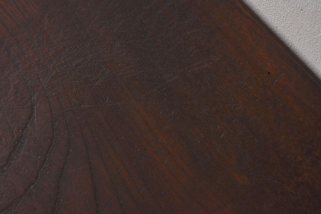 アンティーク雑貨　明治大正期　総ケヤキ材　力強い木目が印象的な花台