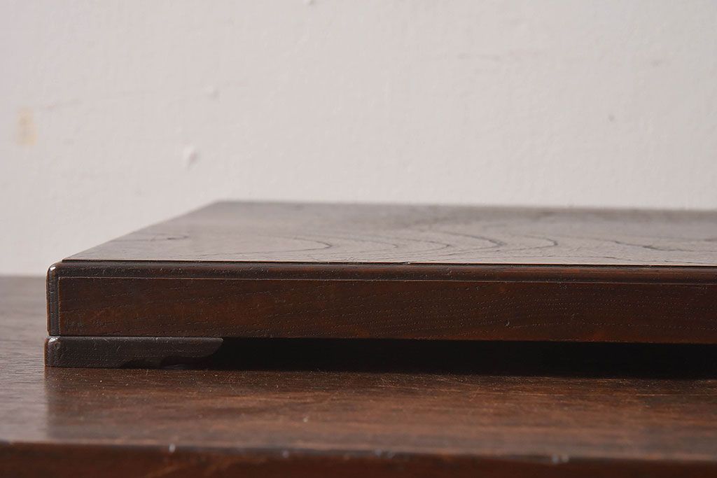 アンティーク雑貨　明治大正期　総ケヤキ材　力強い木目が印象的な花台