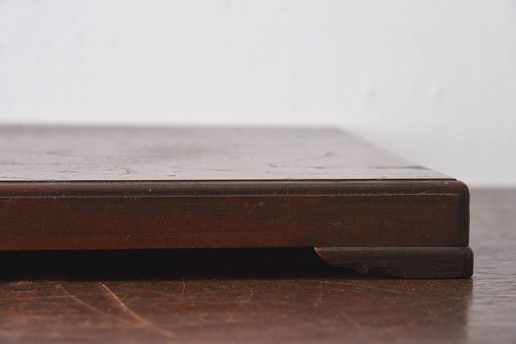 アンティーク雑貨　明治大正期　総ケヤキ材　力強い木目が印象的な花台