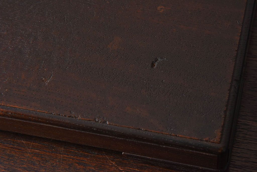 アンティーク雑貨　明治大正期　総ケヤキ材　力強い木目が印象的な花台