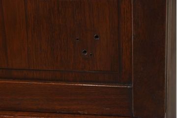 大正ロマン　彫刻が美しい豪華な面持ちの収納棚(戸棚、ライティングキャビネット)