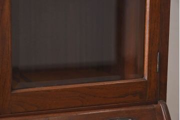 大正ロマン　彫刻が美しい豪華な面持ちの収納棚(戸棚、ライティングキャビネット)