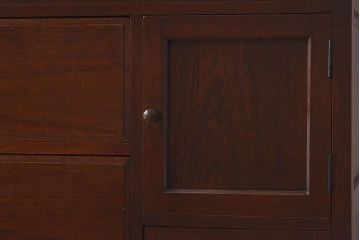 大正ロマン　彫刻が美しい豪華な面持ちの収納棚(戸棚、ライティングキャビネット)