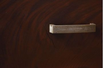 レトロ家具　昭和レトロ　前面栗材製　モールガラス入り!衣装箪笥(引き出し、チェスト)