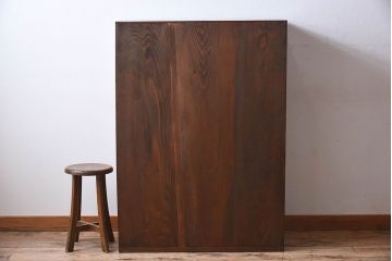 レトロ家具　昭和レトロ　前面栗材製　モールガラス入り!衣装箪笥(引き出し、チェスト)