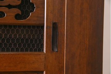 アンティーク家具　古民具・骨董　欅・檜材　昇り引き出し付き!六尺水屋箪笥(食器棚、収納棚)