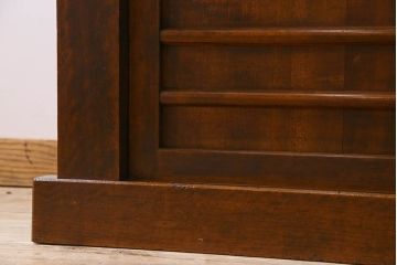 アンティーク家具　古民具・骨董　欅・檜材　昇り引き出し付き!六尺水屋箪笥(食器棚、収納棚)