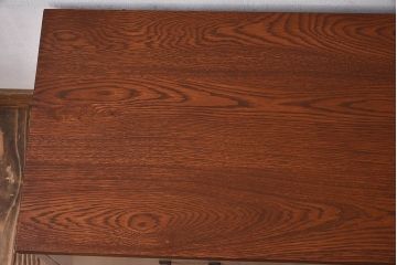 アンティーク家具　ペイントカラーと木のコントラストが素敵なローチェスト(ローボード)