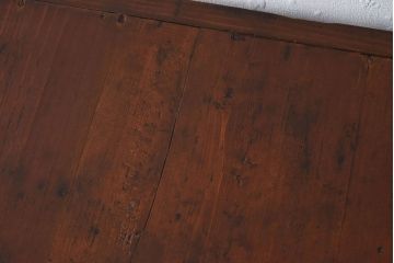 アンティーク家具　和製アンティーク　ダイヤガラス入り!古い木の質感が味わい深い収納棚(食器棚、戸棚)