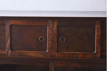 アンティーク家具　和製アンティーク　前面欅材　杢目が魅力的な茶箪笥(茶棚、収納棚)