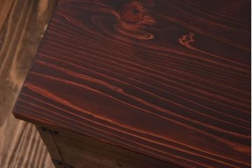 アンティーク家具　和製アンティーク　ヒノキ材天板でリメイクした時代箪笥ローボード(サイドボード)