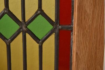 アンティーク雑貨　イギリスアンティーク　色鮮やかなステンドグラスが素敵な衝立(パーティション)