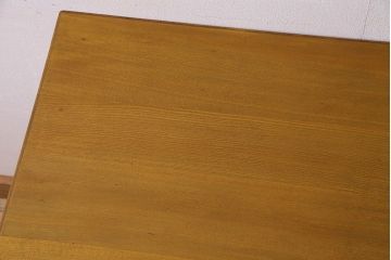 レトロ家具　レトロスタイル　和製アンティークの栓材製片袖机(デスク)