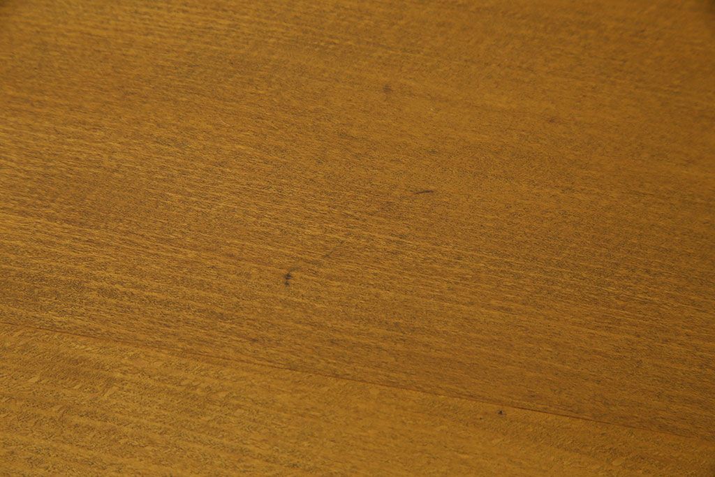 レトロ家具　レトロスタイル　和製アンティークの栓材製片袖机(デスク)