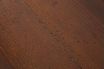 アンティーク家具　珍しい両面使い仕様!モールガラス引き戸のアンティーク作業台