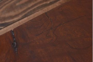 アンティーク家具　和製アンティーク　ケヤキ材一枚板!両面引き出し付きの座卓(センターテーブル、作業台)