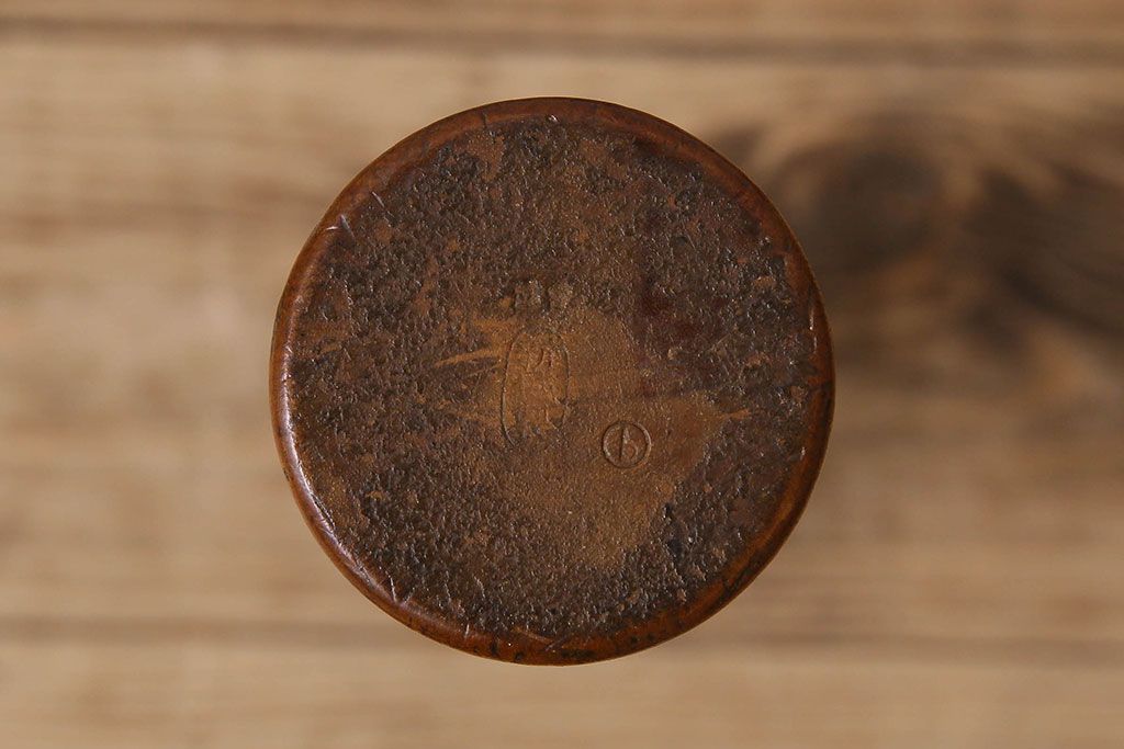 アンティーク雑貨　古民具・骨董　古い木の質感が味わい深い一斗マス・斗棒(植木鉢)