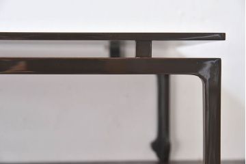 アンティーク雑貨　【H様ご成約済み・ご決済用】古民具・骨董　漆塗　渦巻きの蒔絵が素敵な花台(飾り台)