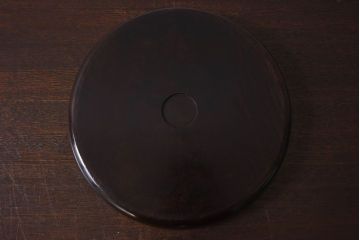 アンティーク雑貨　古民具・骨董　高級品　紫檀材　上品な漆塗りが素敵なくりぬき盆(トレー)