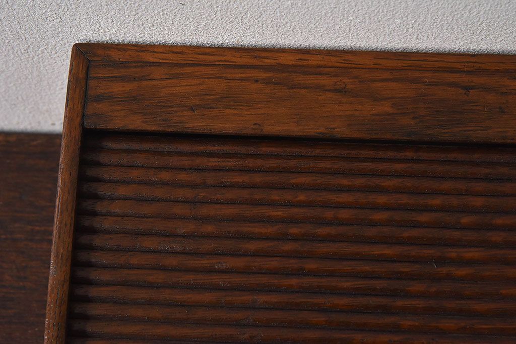 アンティーク雑貨　和製アンティーク　シャッター扉付きペン入れ(小物入れ、道具箱)