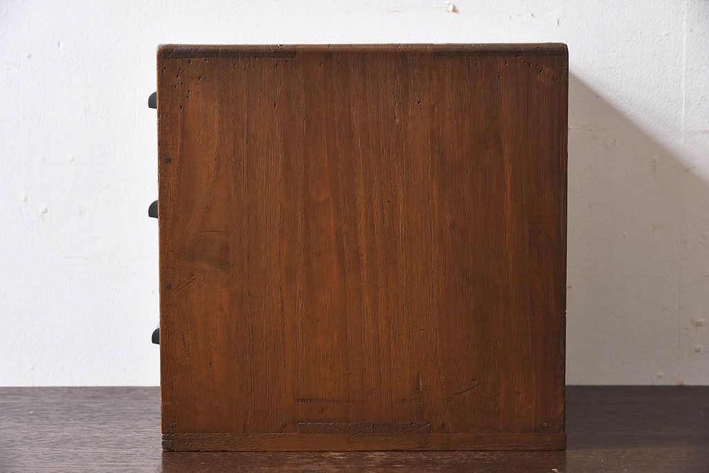 アンティーク家具　和製アンティーク　総桐材　古い木の小引き出し(小物入れ、裁縫箱)