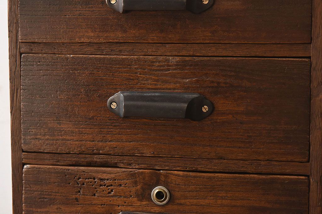 アンティーク家具　和製アンティーク　総桐材　古い木の小引き出し(小物入れ、裁縫箱)