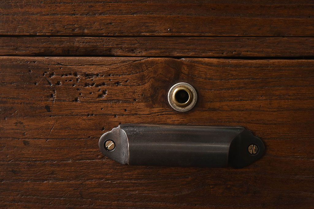 アンティーク家具　和製アンティーク　総桐材　古い木の小引き出し(小物入れ、裁縫箱)