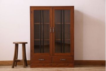 レトロ家具　昭和レトロ　シンプルなデザインの本箱(ブックケース、収納箱)