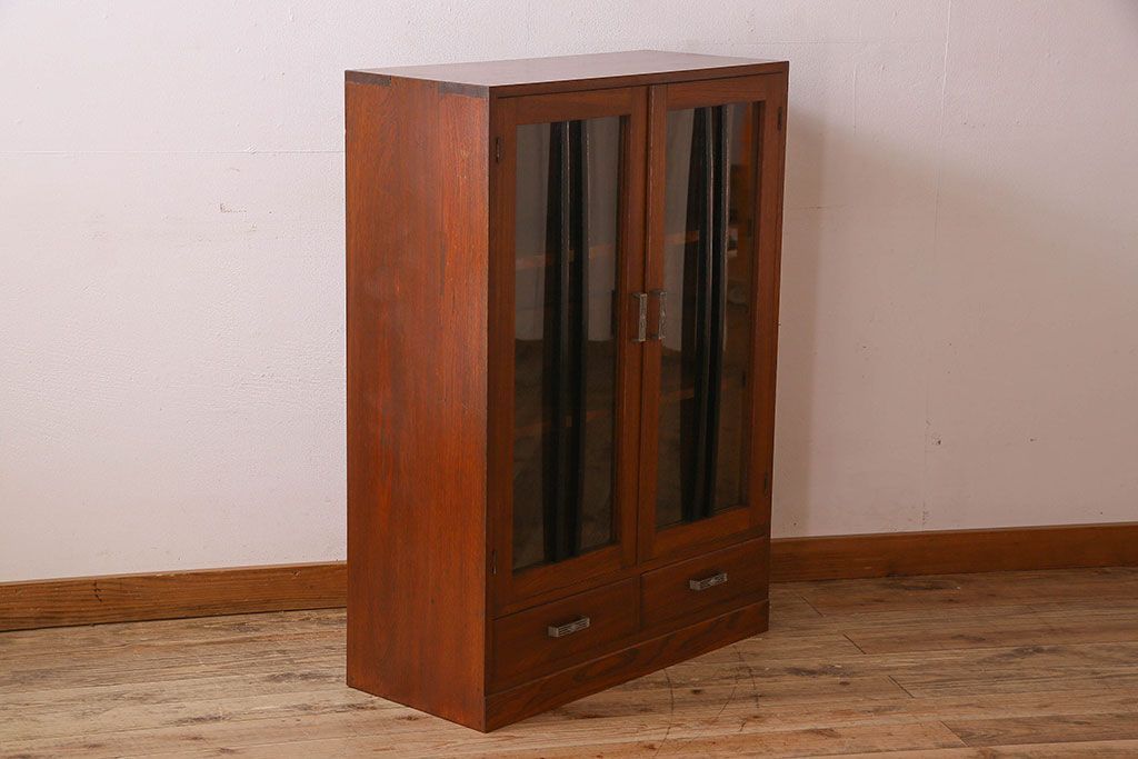 レトロ家具　昭和レトロ　シンプルなデザインの本箱(ブックケース、収納箱)