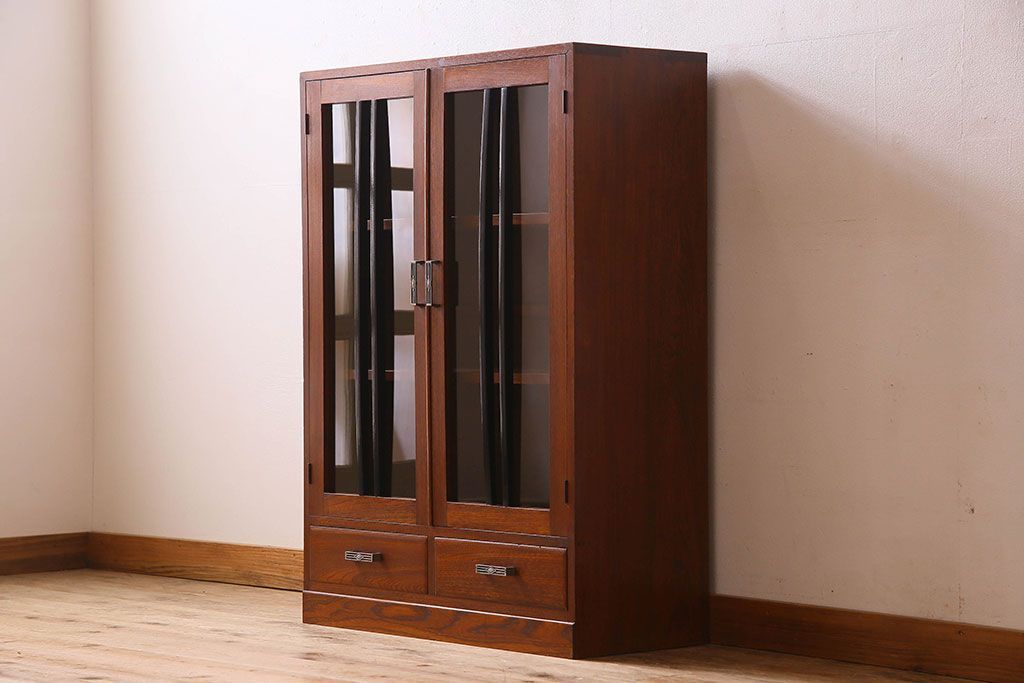 レトロ家具　昭和レトロ　シンプルなデザインの本箱(ブックケース、収納箱)