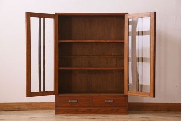 レトロ家具　昭和レトロ　シンプルなデザインの本箱(ブックケース、収納箱)