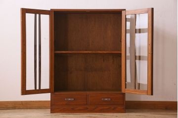 レトロ家具　昭和レトロ　シンプルなデザインの本箱(ブックケース、収納箱)