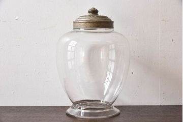 アンティーク雑貨　昭和レトロ　愛らしいデザインの地球瓶(ガラス瓶)(2)