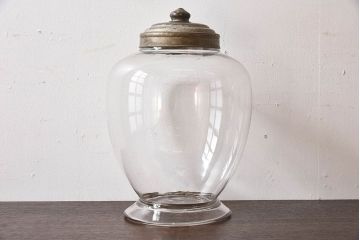 アンティーク雑貨　昭和レトロ　愛らしいデザインの地球瓶(ガラス瓶)(2)