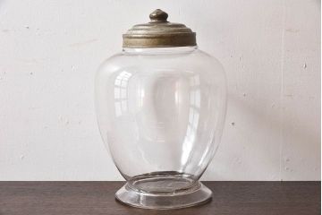 アンティーク雑貨　昭和レトロ　愛らしいデザインの地球瓶(ガラス瓶)(2)