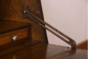 アンティーク家具　大正ロマン　機能性とデザイン性を両立したライティングビューロー(机、在宅ワーク、在宅用デスク)