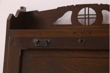 アンティーク家具　大正ロマン　機能性とデザイン性を両立したライティングビューロー(机、在宅ワーク、在宅用デスク)