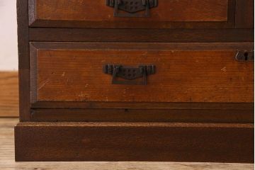 アンティーク家具　大正ロマン　機能性とデザイン性を両立したライティングビューロー(机、在宅ワーク、在宅用デスク)