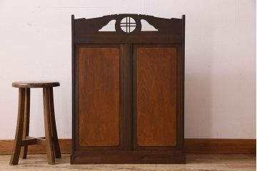 アンティーク家具　大正ロマン　機能性とデザイン性を両立したライティングビューロー(机、在宅ワーク、在宅用デスク)