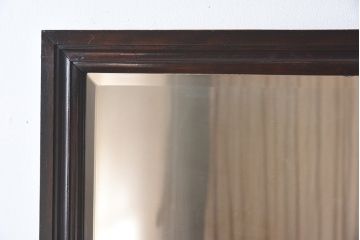 アンティーク雑貨　和製アンティーク　シンプルなデザインの壁掛けミラー(鏡)