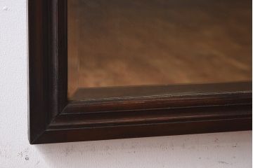 アンティーク雑貨　和製アンティーク　シンプルなデザインの壁掛けミラー(鏡)