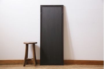 アンティーク雑貨　和製アンティーク　シンプルなデザインの壁掛けミラー(鏡)
