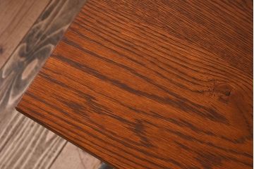 レトロ家具　昭和レトロ　折り畳み式鉄脚テーブル(机、作業台、アイアンテーブル)