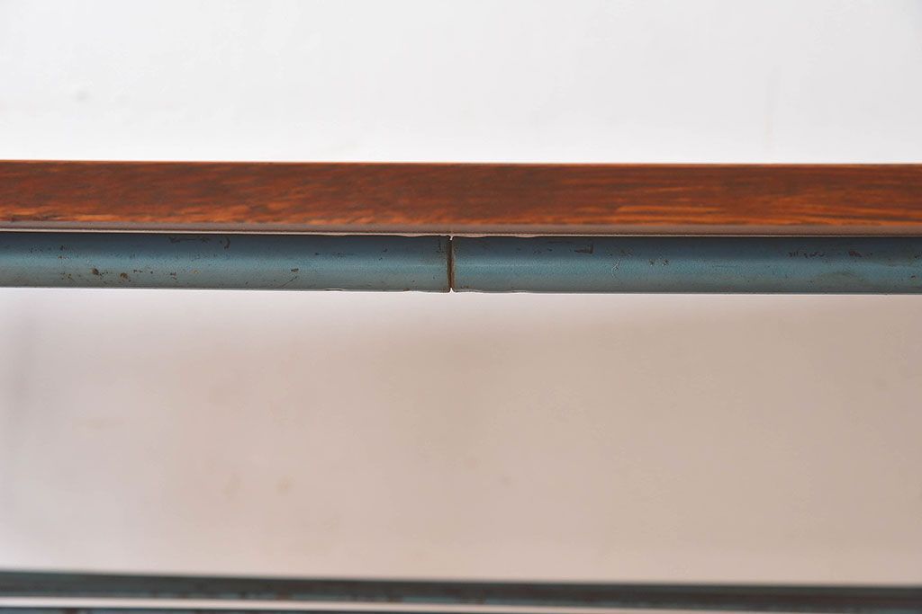 ヴィンテージ　昭和レトロ 鉄脚 折り畳み 座卓 机　テーブル ミッドセンチュリー ヴィンテージ 昭和レトロ 鉄脚 折り畳み 座卓 机 テーブル ミッド