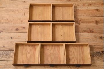 アンティーク家具　和製アンティーク　前面ケヤキ材　7段の小引き出し(小物入れ、裁縫箱)