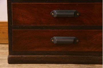 アンティーク家具　和製アンティーク　前面ケヤキ材　7段の小引き出し(小物入れ、裁縫箱)