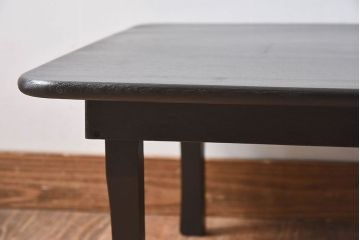 レトロ家具　昭和レトロ　シックな色合いが素敵な角ちゃぶ台(ローテーブル、座卓)